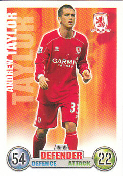 Andrew Taylor Middlesbrough 2007/08 Topps Match Attax #194